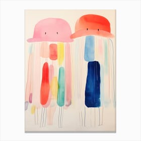 Colourful Kids Animal Art Jellyfish 1 Canvas Print