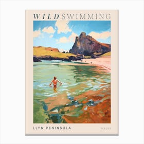 Wild Swimming At Llyn Peninsula Wales 1 Poster Canvas Print