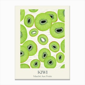 Marche Aux Fruits Kiwi Fruit Summer Illustration 2 Canvas Print