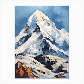 Mount Everest Nepal Tibet 6 Mountain Painting Canvas Print
