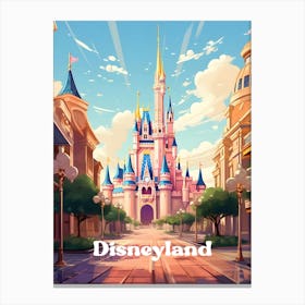 Disneyland Theme Park Magical Kingdom Modern Travel Art Canvas Print