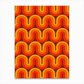 Retro 70s Abstract geometric Canvas Print