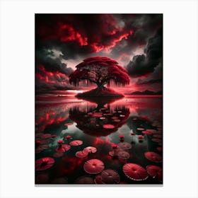 Crimson Tree Canvas Print