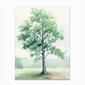 Paulownia Tree Atmospheric Watercolour Painting 3 Canvas Print