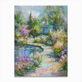  Floral Garden Enchanted Pond 2 Canvas Print