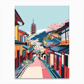 Nara Japan 3 Colourful Illustration Canvas Print