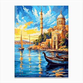 Ortaky Mosque Pixel Art 9 Canvas Print