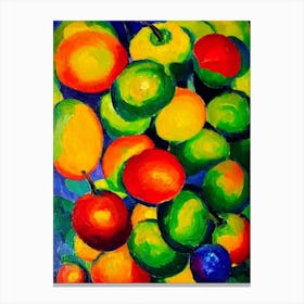 Pepino Dulce Fruit Vibrant Matisse Inspired Painting Fruit Canvas Print