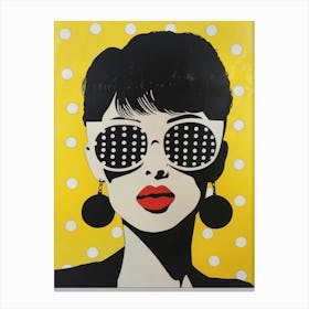 Lady In Sunglasses 4 Canvas Print