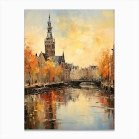 Dutch Delight: A View of Amsterdam's Lake Canvas Print