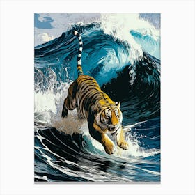 Tiger On The Sea Stampe su tela