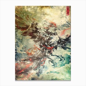 Poster Bird Illustration Art 02 Canvas Print