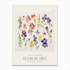 Fleurs Sechees, Dried Flowers Exhibition Poster 26 Canvas Print