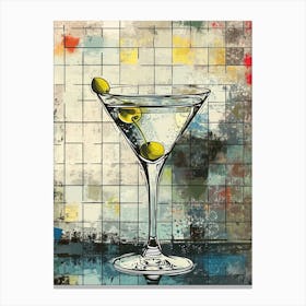 Martini Vintage Illustration 1 Canvas Print