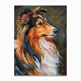 Shetland Sheepdog Acrylic Painting 5 Canvas Print