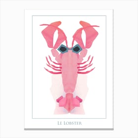 LE LOBSTER RED -  "Swimming" at the Beach Wearing Sunglasses  Pop Art by "COLT x WILDE" Canvas Print