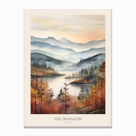 Autumn Forest Landscape The Trossachs Scotland 3 Poster Canvas Print