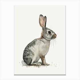 Polish Rex Rabbit Nursery Illustration 1 Canvas Print