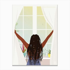 (A New Day)Black Woman Canvas Print