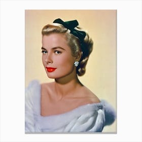 Grace Kelly Retro Collage Movies Canvas Print