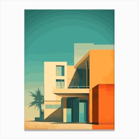 Huntington Beach California Abstract Orange Hues 6 Canvas Print