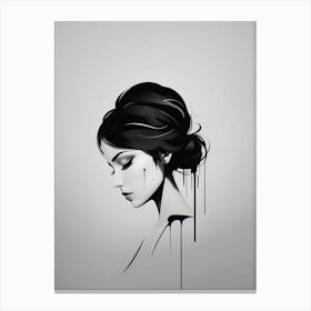 Girl With Dripping Hair Canvas Print
