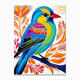 Colorful Bird ~ Reimagined 9 Canvas Print