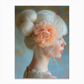 Bride With A Flower In Her Hair Canvas Print