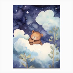 Baby Woodchuck Sleeping In The Clouds Canvas Print
