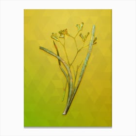 Vintage Anigozanthos Flavida Botanical Art on Empire Yellow n.0967 Canvas Print