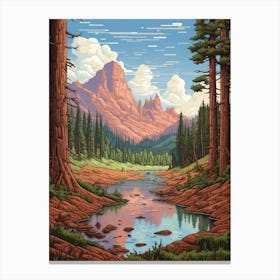 Lope National Park Pixel Art 4 Canvas Print