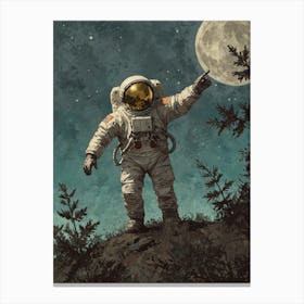 Astronaut In Space 3 Canvas Print