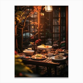 Chinese Dining Table Canvas Print