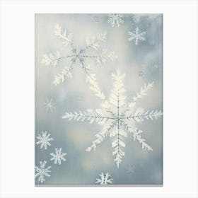 Nature, Snowflakes, Rothko Neutral 3 Canvas Print