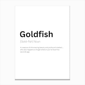 Goldfish Definition Meaning 1 Canvas Print