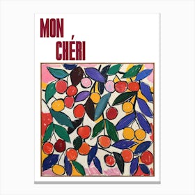 Mon Cheri Poster Cherry Painting Matisse Style 1 Canvas Print