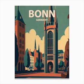 Bonn Retro Canvas Print