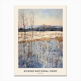 Ecrins National Park France 3 Poster Canvas Print