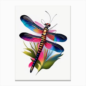 Widow Skimmer Dragonfly Tattoo Canvas Print
