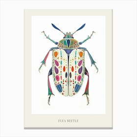 Colourful Insect Illustration Flea Beetle 17 Poster Canvas Print