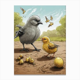 Bird And Chick Canvas Print