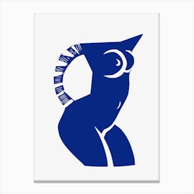 Blue Nude Cut Out Canvas Print