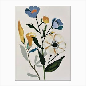 Painted Florals Lisianthus 4 Canvas Print