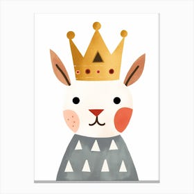 Little Rabbit 3 Wearing A Crown Canvas Print