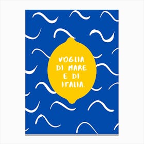 Voglia di mare Canvas Print