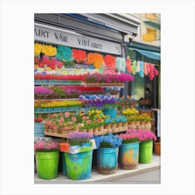 Flower Shop - Flower Shop Stock Videos & Royalty-Free Footage Canvas Print