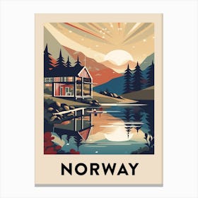 Vintage Travel Poster Norway 6 Canvas Print