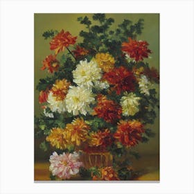 Chrysanthemums Painting 2 Flower Canvas Print