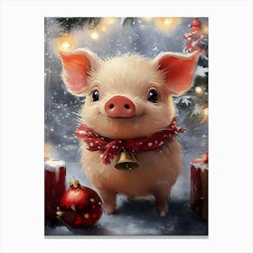 Christmas Pig 1 Canvas Print