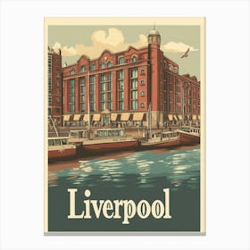 Aihrgdesign A Classic 1960s Travel Poster For Liverpool 2 Canvas Print